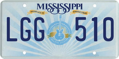 MS license plate LGG510