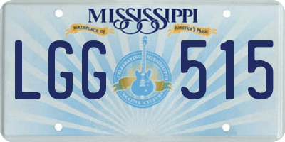 MS license plate LGG515
