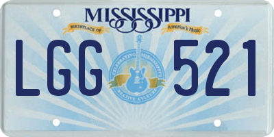 MS license plate LGG521