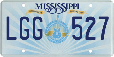 MS license plate LGG527