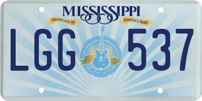 MS license plate LGG537