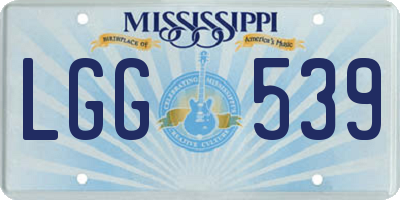 MS license plate LGG539