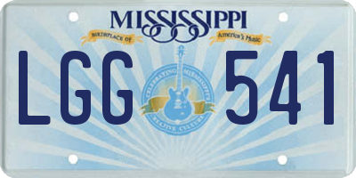 MS license plate LGG541