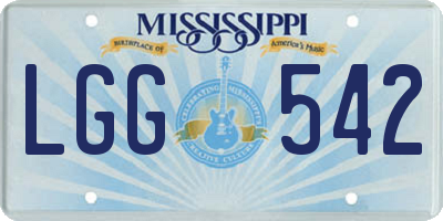 MS license plate LGG542