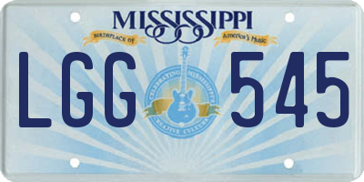 MS license plate LGG545