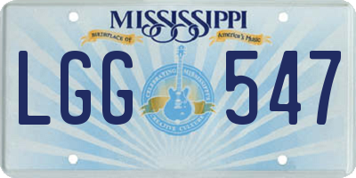 MS license plate LGG547