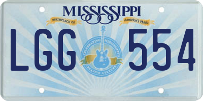 MS license plate LGG554