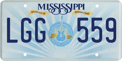 MS license plate LGG559