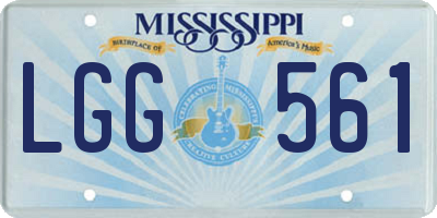 MS license plate LGG561