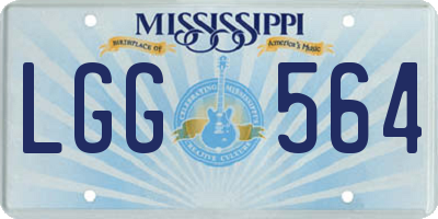 MS license plate LGG564