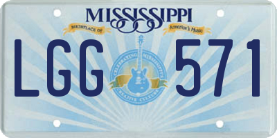MS license plate LGG571