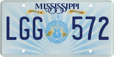 MS license plate LGG572