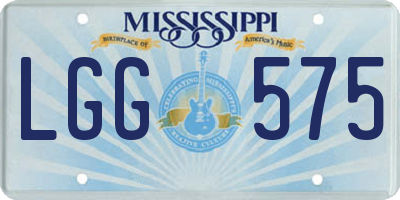 MS license plate LGG575