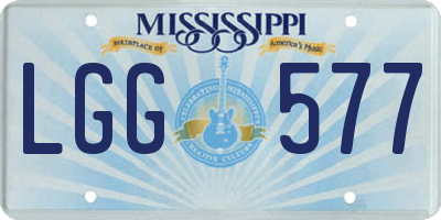 MS license plate LGG577