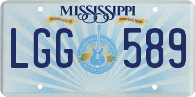 MS license plate LGG589