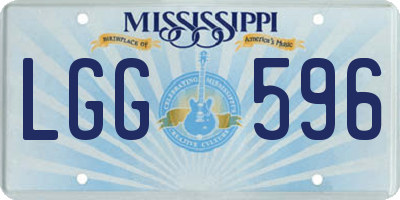 MS license plate LGG596