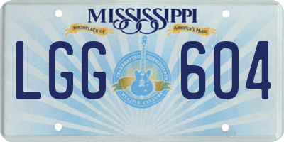 MS license plate LGG604
