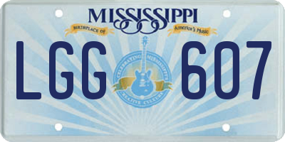 MS license plate LGG607