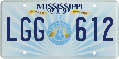 MS license plate LGG612