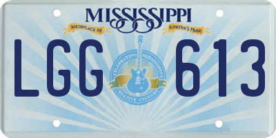 MS license plate LGG613