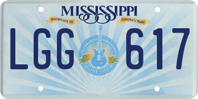MS license plate LGG617