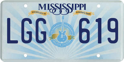 MS license plate LGG619