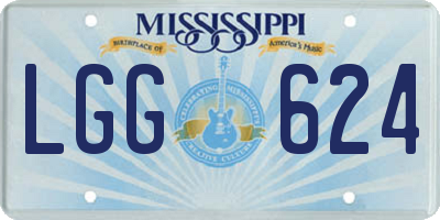 MS license plate LGG624