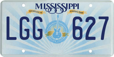 MS license plate LGG627