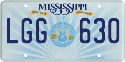 MS license plate LGG630
