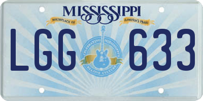 MS license plate LGG633
