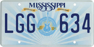 MS license plate LGG634