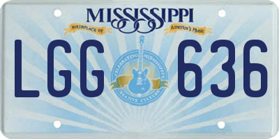 MS license plate LGG636