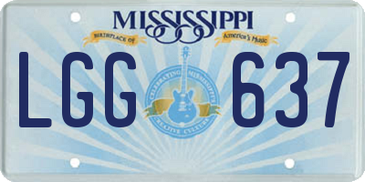 MS license plate LGG637