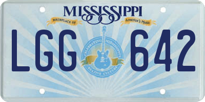 MS license plate LGG642