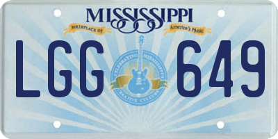 MS license plate LGG649