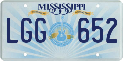 MS license plate LGG652