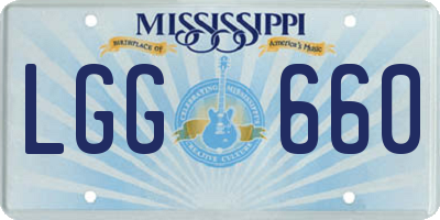 MS license plate LGG660