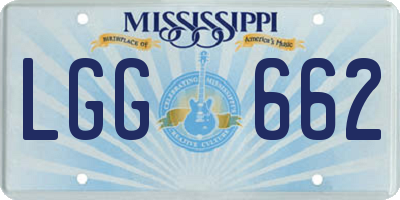 MS license plate LGG662