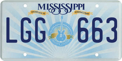 MS license plate LGG663