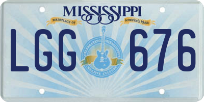 MS license plate LGG676