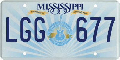 MS license plate LGG677