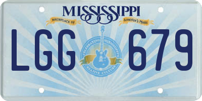 MS license plate LGG679