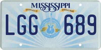 MS license plate LGG689