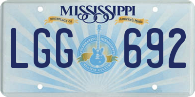 MS license plate LGG692