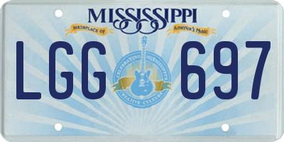 MS license plate LGG697
