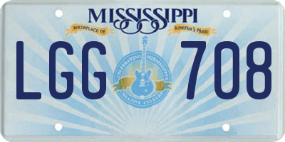 MS license plate LGG708