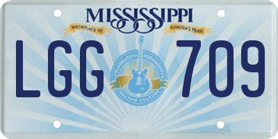 MS license plate LGG709