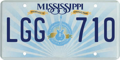 MS license plate LGG710