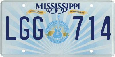 MS license plate LGG714
