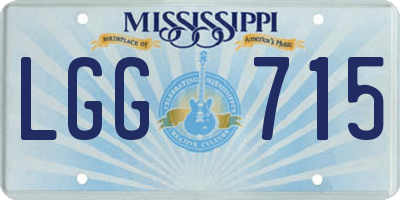 MS license plate LGG715